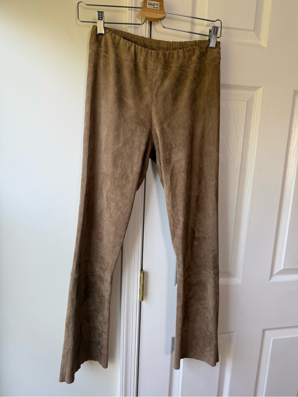 Shari's Place  suede flare pants. Elastic waist. Stretchy.